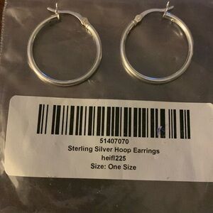 New Sterling Silver Hoops